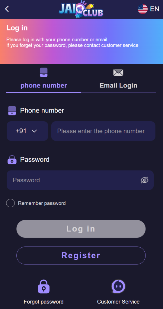 Jai Club Game Login